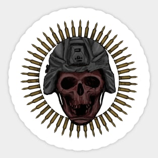 Military Skull Sticker